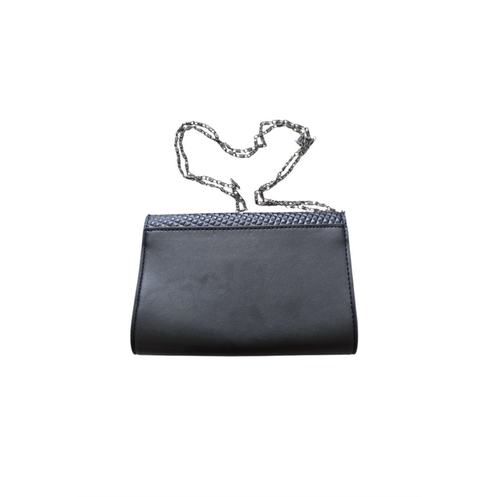 Neiman Marcus Black Evening Bag Studded Chain Strap Clutch Purse Cocktail Party - Picture 2 of 9